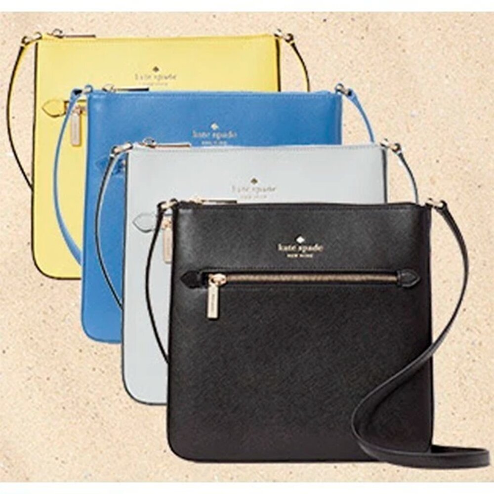 S Kate Spade Sadie North South Large Navy Leather Crossbody K7379 NWT $ 299 - Picture 6 of 6